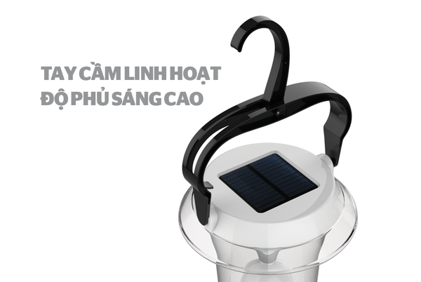 Đèn tích điện năng lượng mặt trời Sunhouse SHE-6899S, Thời gian sử dụng 20 giờ, Bảo hành 12 tháng
