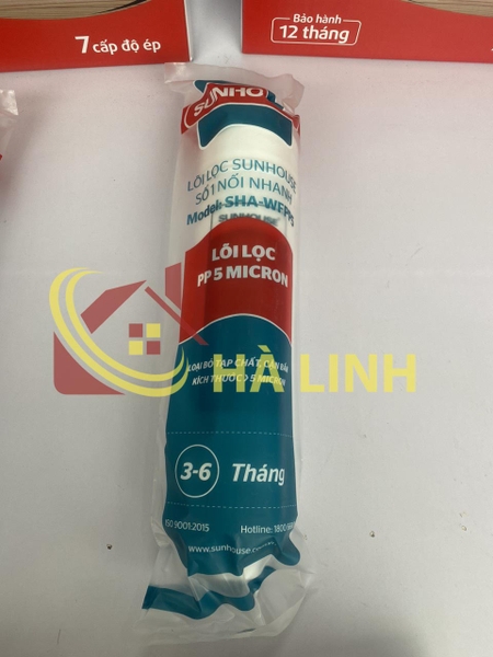 Lõi lọc nước Sunhouse đúc liền nối nhanh số 123 - Hàng chính hãng, Dùng cho máy lọc nước nóng lạnh Slimbio model SHA76214CK-S, SHA76215CK