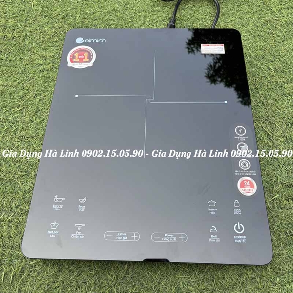 Bếp điện từ Elmich ICE-1831, Công suất 2100W, Mặt kính Ceramic cường lực, Mâm từ kép đôi, Bảo hành 24 tháng