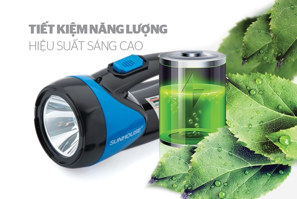 Đèn pin xách tay 2 chức năng Sunhouse SHE-8200