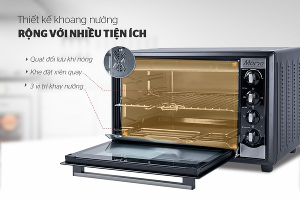 Lò nướng điện Sunhouse Mama SHD4250, Công suất 1850W, Dung tích 50 Lít, Bảo hành 24 tháng