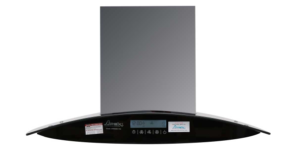 Máy hút mùi kính cong APEX APB6680-70C - Motor siêu bền công suất 200W, Kính chịu nhiệt siêu bền, Bộ lọc khủ mùi bằng than hoạt tính, Bảo hành 18 tháng