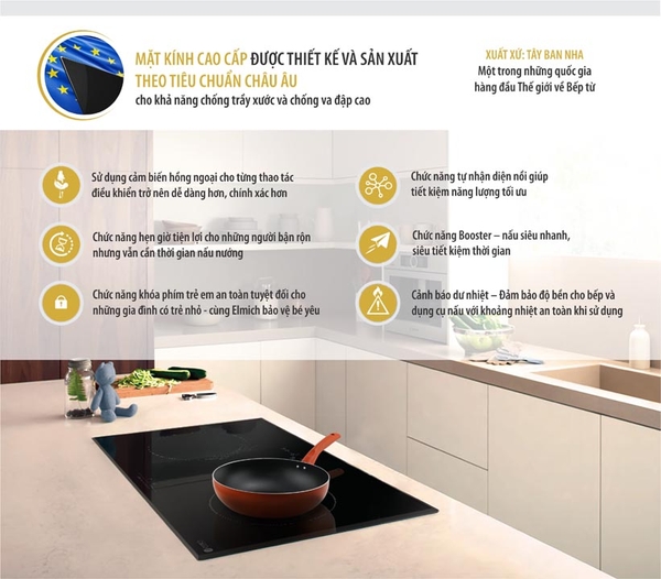 Bếp từ đôi Elmich ICE-3486