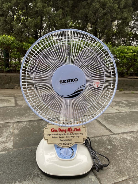 Quạt bàn Senko B1213 - Công suất 40W, Thiết kế nhỏ gọn, Cánh bằng nhựa cao cấp, Điều khiển bằng núm xoay, Bảo hành 12 tháng