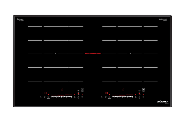 Bếp từ đôi Kocher DI-617, Thiết kế sang trọng, Công suất cao 4400W