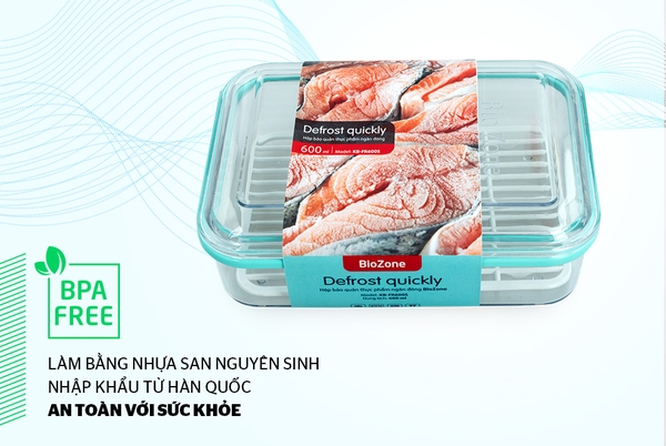 Hộp Bảo Quản Thực Phẩm Ngăn Đông Biozone 600ml, KB-FR600S