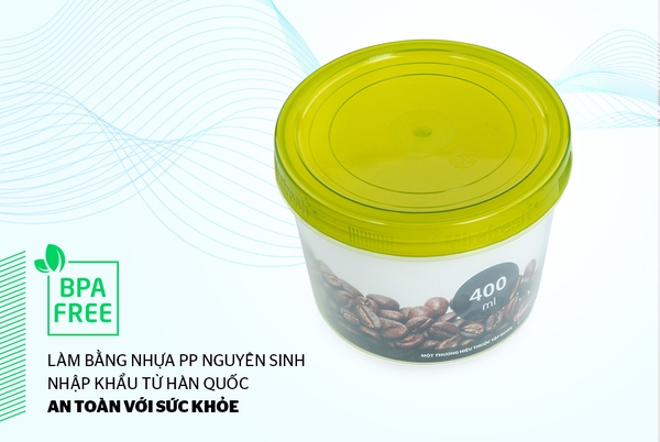 Hộp bảo quản thực phẩm khô Biozone 400ml, KB-DR400P