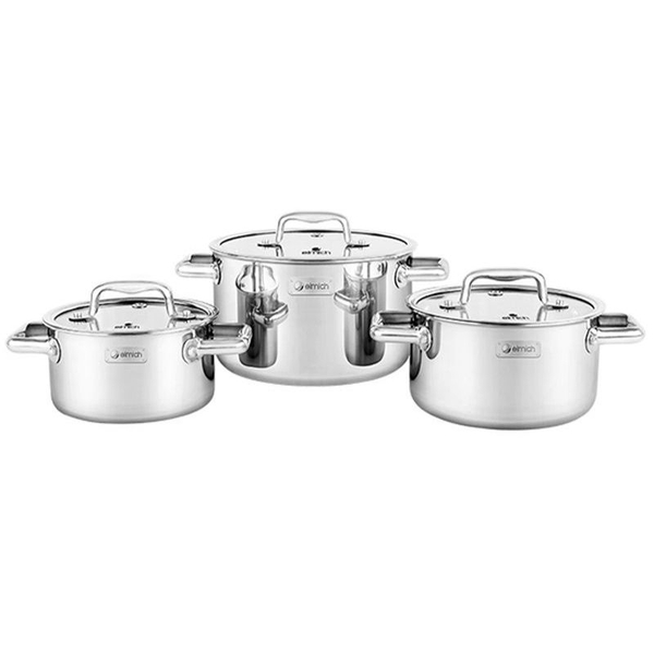 Bộ nồi inox liền khối Elmich Trimax ECO EL-8001