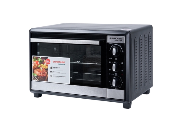 Lò nướng Sunhouse Mama SHD4235 - Dung tích 35 lít, Công suất 1450W, Điều khiển bằng núm xoay, 5 chế đọ nướng, Bảo hành 24 tháng