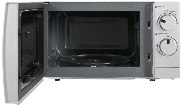 Lò vi sóng Sharp R-207VN-SL, Công suất 700W, Dung tích 20 lít, Có chức năng hâm nóng rã đông, Bảo hành chính hãng 12 tháng