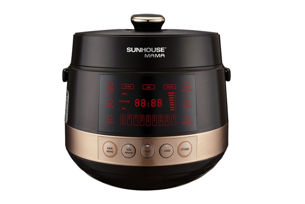 Nồi áp suất điện tử đa năng Sunhouse Mama SHD1586B - Công suất 1100W, Dung tích 5 lít, Đa chức năng nấu nướng, Bảo hành 24 tháng