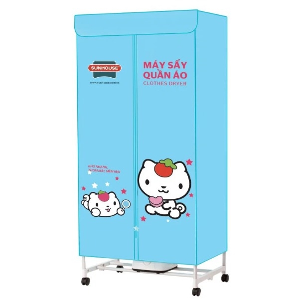 Máy sấy quần áo Sunhouse SHD2702 - Công suất 900W, 2 tầng treo quần áo, Điều khiển núm xoay, Chức năng hẹn giờ, Bảo hành 12 tháng