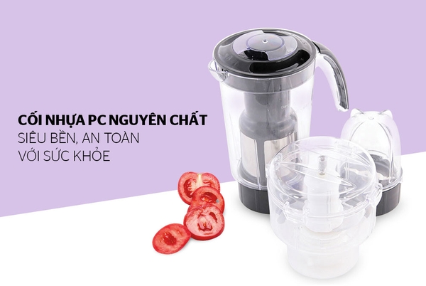 Máy xay sinh tố Sunhouse SHD5328 - Công suất 220W, Dung tích cối xay 1 Lít, Lưỡi dao inox siêu sắc, Bảo hành 12 tháng