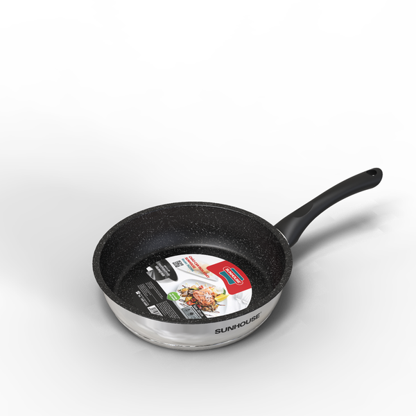 CHẢO CẠN INOX 5 ĐÁY SUNHOUSE IN26M4