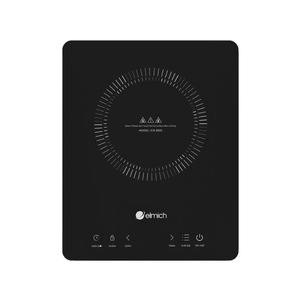 Bếp từ đơn Elmich ICE-9302, 4029302, Công suất 2000W, Kính chịu nhiệt ceramic, dày 4mm, vỏ nhựa PP