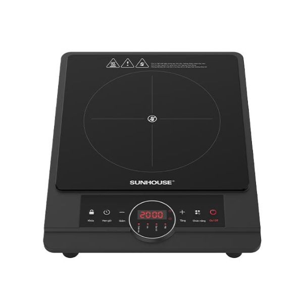 Bếp hồng ngoại Sunhouse SHD6012A, Công suất 2000W, Mặt kính pha lê