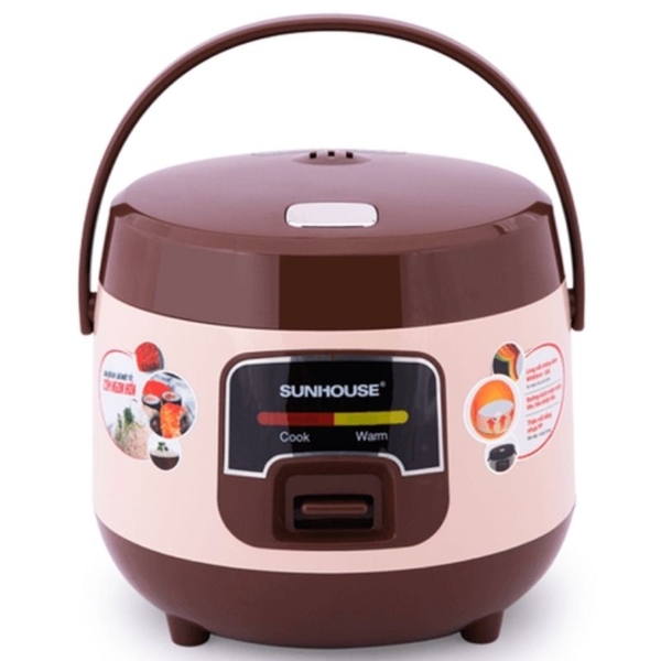 Nồi cơm điện Sunhouse SHD8208, Công suất 400W, Dung tích 1,0 Lít, Lòng nồi hợp kim nhôm phủ chống dính Whitford, Vỏ nhựa cách nhiệt, Bảo hành 12 tháng