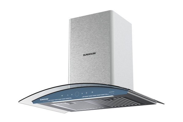 Máy hút mùi kính cong SHB72012, Công suất 170W, Kính chịu nhiệt siêu bền, Điều khiển cảm ứng và vẫy tay, Bảo hành 18 tháng tại nhà