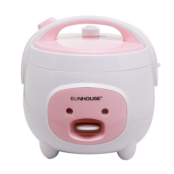Nồi cơm điện Sunhouse SHD8217W, Công suất 500W, Dung tích 1.2 Lít, Lòng nồi hợp kim nhôm phủ chống dính Whitford, Điều khiển nút gạt, Bảo hành 12 tháng