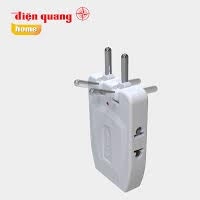 Ổ cắm xoay gấp gọn Điện Quang ĐQ ESK RT W3 62228180 - Loại 3 lỗ, Công suất chịu tải 2500W, Xoay gấp 180 độ