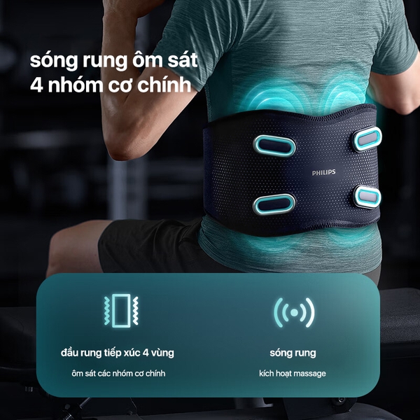 Đai massage vùng lưng PHILIPS PPM4721