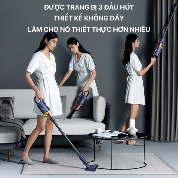 Máy hút bụi cầm tay không dây DEERMA VC811 - Hàng Chính hãng