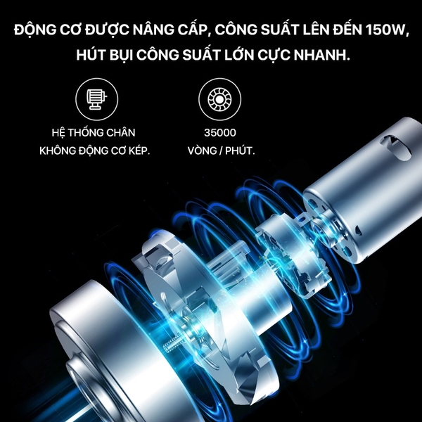 Máy hút bụi cầm tay không dây DEERMA VC20PLUS - Hàng Chính hãng