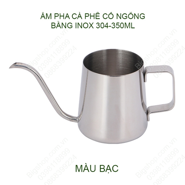 Ấm pha cà phê cổ ngỗng 350ml làm bằng Inox 304 cao cấp