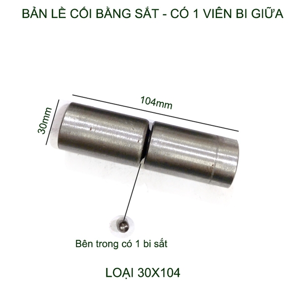 01 Bản lề cối bằng sắt có 01 bi, đường kính 25-35mm tùy chọn