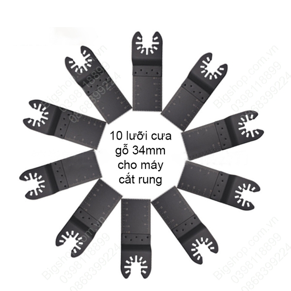 Lưỡi cưa gỗ rung đa năng, bộ 5 lưỡi hoặc 10 lưỡi tùy chọn