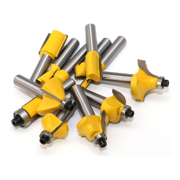 Bộ 12 mũi phay soi gỗ các loại cốt 8mm