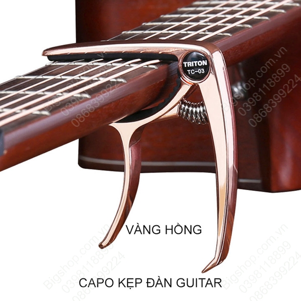 Capo kẹp đàn Guitar để tăng độ cao của âm, bằng hợp kim chắc chắn