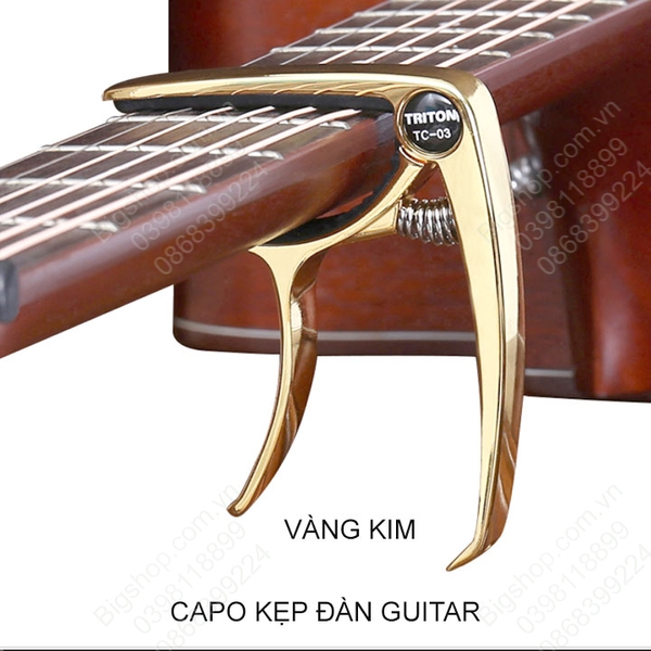 Capo kẹp đàn Guitar để tăng độ cao của âm, bằng hợp kim chắc chắn