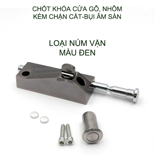 Chốt chặn cửa bằng hợp kim chắc chắn kèm đầu chặn cát, bụi bẩn âm sàn (loại có chìa khóa hoặc núm vặn tùy chọn)
