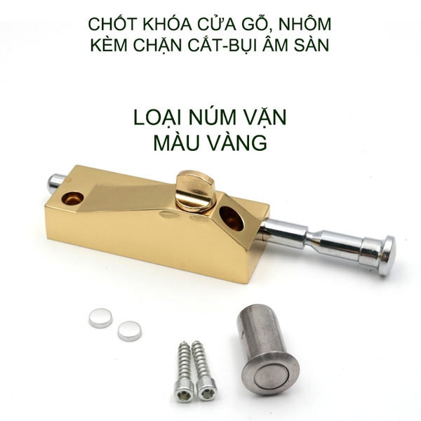 Chốt chặn cửa bằng hợp kim chắc chắn kèm đầu chặn cát, bụi bẩn âm sàn (loại có chìa khóa hoặc núm vặn tùy chọn)