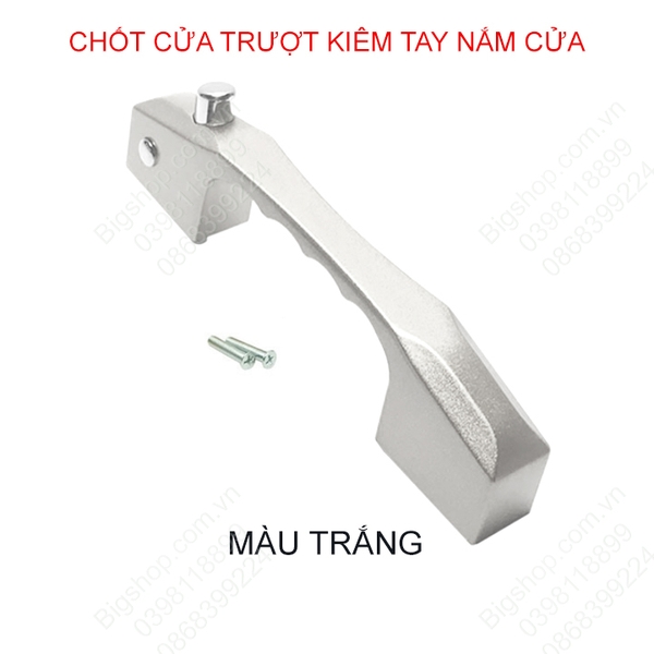 Chốt cửa kiêm tay nắm cho cửa trượt, cửa lùa, cửa sổ - cửa đi lắp cho cửa nhôm, cửa nhựa
