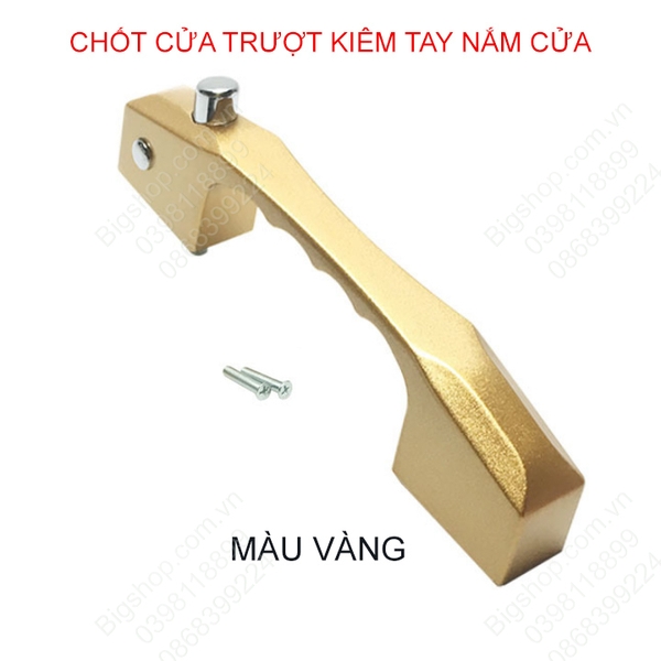 Chốt cửa kiêm tay nắm cho cửa trượt, cửa lùa, cửa sổ - cửa đi lắp cho cửa nhôm, cửa nhựa