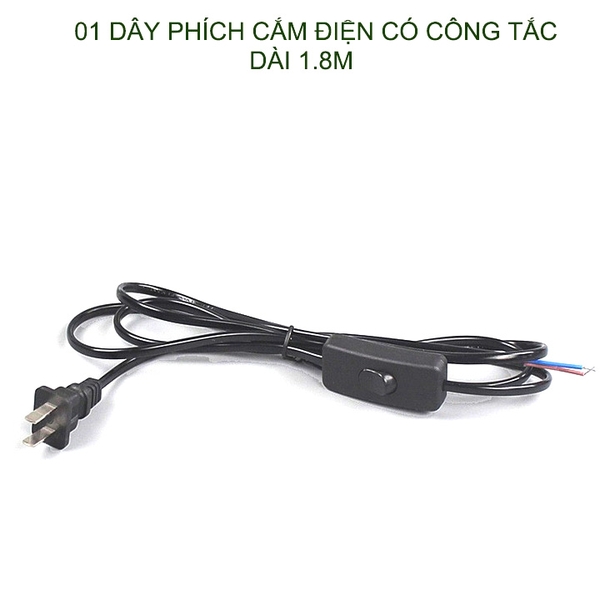 01 Dây phích cắm có công tắc, dài 1.8m