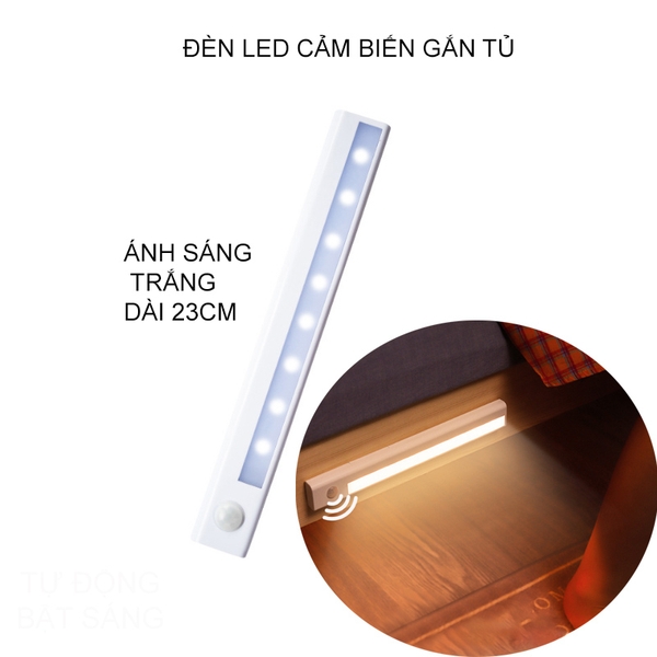 Đèn led cảm biến hồng ngoại D302A gắn tủ quần áo, bếp, gường, hành lang, cửa phòng, kho