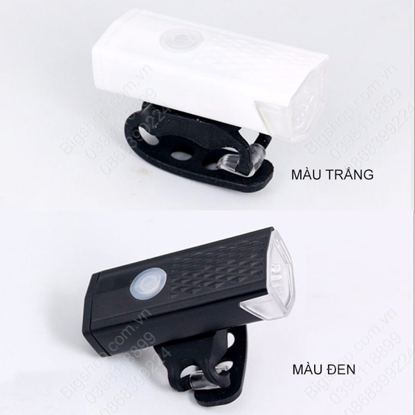 Đèn led gắn ghi đông xe đạp LED2255 chiếu sáng phía trước sử dụng pin sạc gắn sẵn bên trong