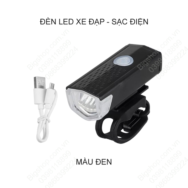 Đèn led gắn ghi đông xe đạp LED2255 chiếu sáng phía trước sử dụng pin sạc gắn sẵn bên trong