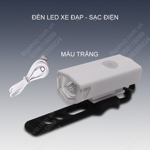 Đèn led gắn ghi đông xe đạp LED2255 chiếu sáng phía trước sử dụng pin sạc gắn sẵn bên trong