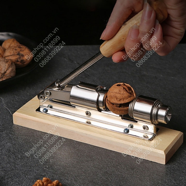 Dụng cụ kẹp tách vỏ óc chó, dạt dẻ, mắc cao bằng tay không bị vỡ hạt
