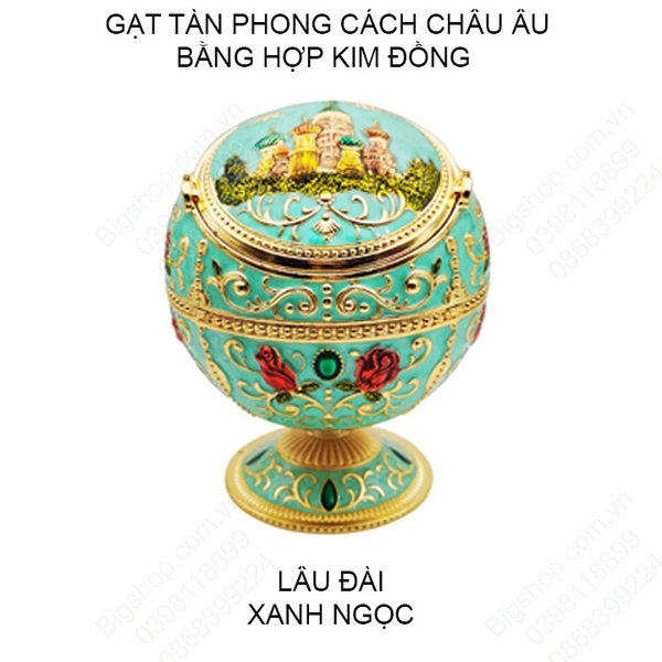 Gạt tàn phong cách Châu Âu bằng hợp kim đồng nhiều họa tiết
