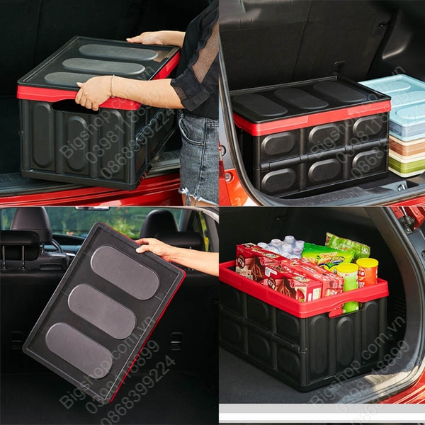 Hộp đựng đồ cốp xe thông minh có thể gấp gọn kèm túi chống nước loại 30-55 lít tùy chọn