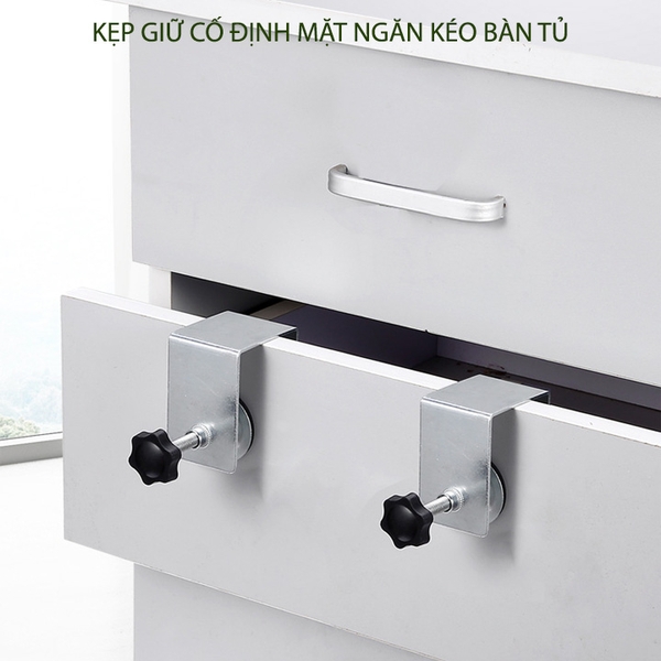 Kẹp giữ cố định ngăn kéo bàn tủ, bằng hợp kim chắc chắn