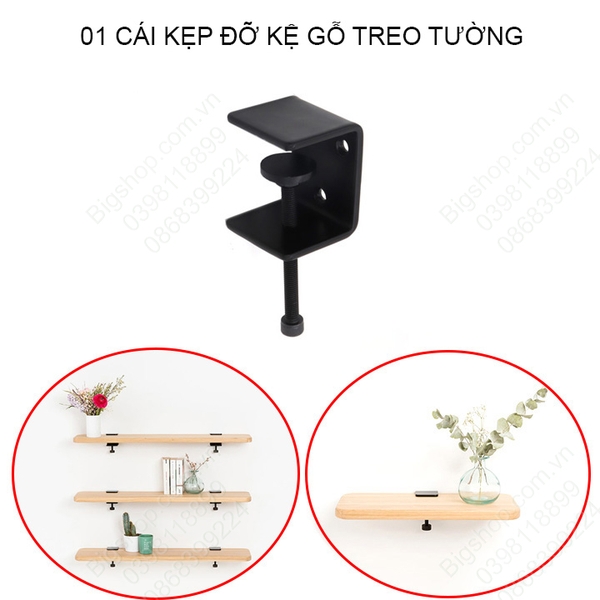 01 Pát đỡ kệ gỗ treo tường, làm bằng thép sơn tĩnh điện dày dặn