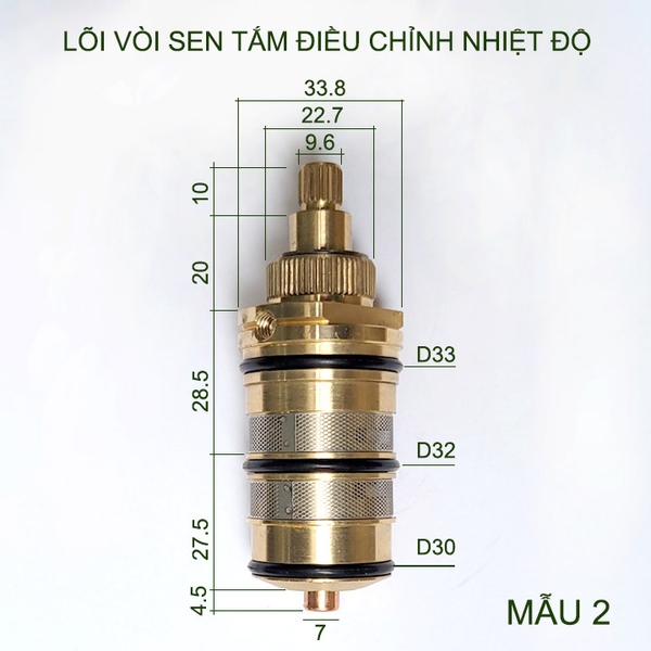 Phụ kiện lõi vòi sen tắm thông minh điều chỉnh và cố định nhiệt độ
