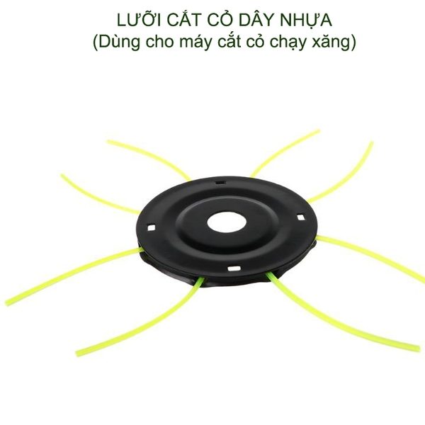 Lưỡi cắt cỏ dây nhựa, 8 dây, dùng cho máy cắt cỏ chạy xăng