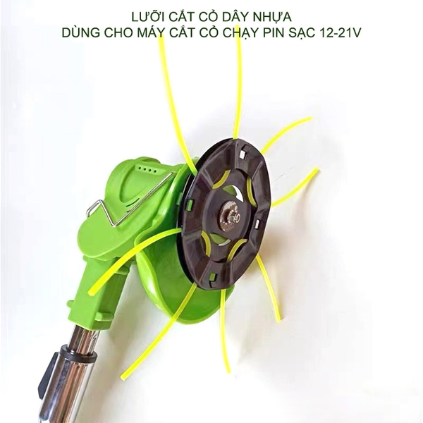 Lưỡi cắt  cỏ dây nhựa, 8 dây, dùng cho máy cắt cỏ chạy pin 12-21V